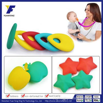 Chewable baby teether hand shaped toy pendant